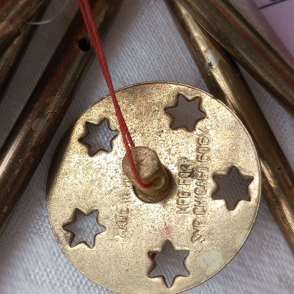 Vintage Plastic Christmas Santa reindeer Wind Chimes Read - Picture 9 of 9